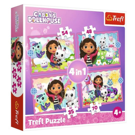 Puzzle 4v1 - Gabbyine dobrodružstvá / Universal Gabby´s Dollhouse