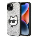 Kryt Karl Lagerfeld iPhone 14 6,1" silver hardcase Glitter Choupette Patch (KLHCP14SG2CPS)