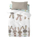Detská bavlnená plachta Moshi Moshi Rabbit Family, 70 x 140 cm