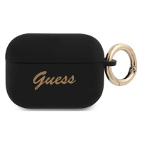 Obal Guess GUAPSSSK AirPods Pro cover black Silicone Vintage Script (GUAPSSSK)