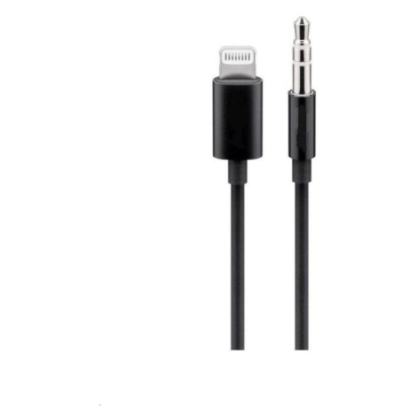 PREMIUMCORD Redukčný audio kábel Apple Lightning na 3.5 mm stereo jack, 1 m, čierny