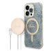 Kryt Guess Case + Charger Set iPhone 14 Pro Max 6,7" blue hard case 4G Print MagSafe (GUBPP14XH4