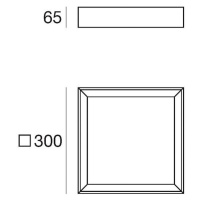 Stropné svietidlo LED Tara Q, 30 x 30 cm, čierna, 3 000 K, hliník