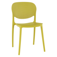 Plastová stolička FEDRA stohovateľná Žltá,Plastová stolička FEDRA stohovateľná Žltá