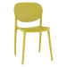 Plastová stolička FEDRA stohovateľná Žltá,Plastová stolička FEDRA stohovateľná Žltá