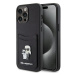 Kryt Karl Lagerfeld KLHCP15XSAPKCNPK iPhone 15 Pro Max 6.7" black hardcase Saffiano Cardslot KC 
