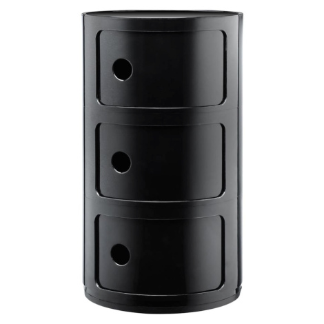 Stolík s úložným priestorom Componibili 4967, 3 úložné diely, viac farieb Farba: černá Kartell