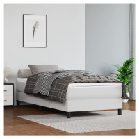 vidaXL Rám na boxspring posteľ, biely 90x200 cm, umelá koža