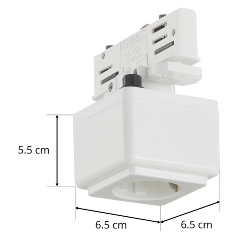 Multiadaptér zásuviek Eutrac 3-fázový, biely