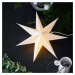 Živá dekoratívna hviezda, závesná, biela, Ø 45 cm