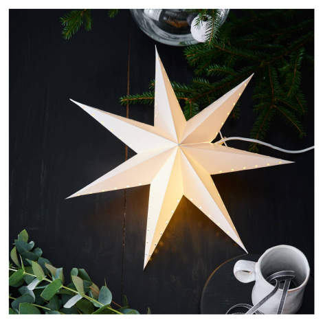 Živá dekoratívna hviezda, závesná, biela, Ø 45 cm Markslöjd