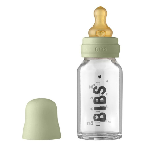 BIBS Baby Bottle sklenená fľaša Sage 110 ml