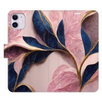 Flipové puzdro iSaprio - Pink Leaves - iPhone 11