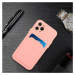 Samsung Galaxy M51 SM-M515F, silikónové puzdro s držiakom kariet, Wooze Card Slot, ružová farba