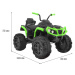 mamido Detská elektrická štvorkolka ATV s ovládačom, EVA kolesá čierno-zelená