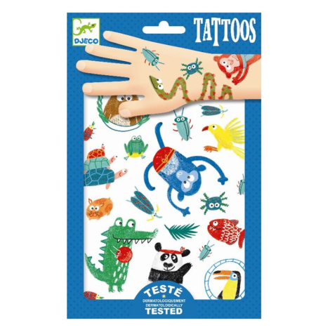 Tetovačky pre deti Zvieratká modré Djeco od 3 rokov