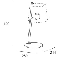 LEDS-C4 Clip stolová lampa 49 cm tienidlo biela