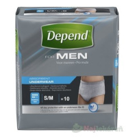 DEPEND NORMAL S/M pre mužov naťahovacie nohavičky savosť 1000ml, obv.bokov 70-105cm 10ks