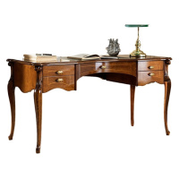 Estila Rustikálny luxusný písací stôl Pasiones z masívneho dreva a vyrezávanými nožičkami s piat