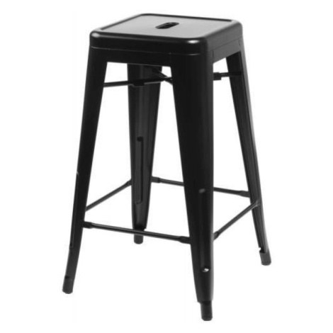 ArtD Barová stolička PARIS 75 cm inšpirovaná Tolix | čierna