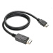 Kabel C-TECH DisplayPort/HDMI, 1m, čierny