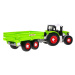 mamido Konštrukčný traktor s prívesom zelený