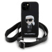 Karl Lagerfeld Liquid Silicone Crossbody Ikonik Zadný Kryt pre iPhone 15 Black