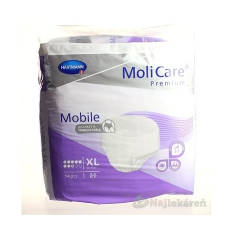 MoliCare Premium Mobile 8 kvapiek XL fialové, plienkové nohavičky naťahovacie, 14ks