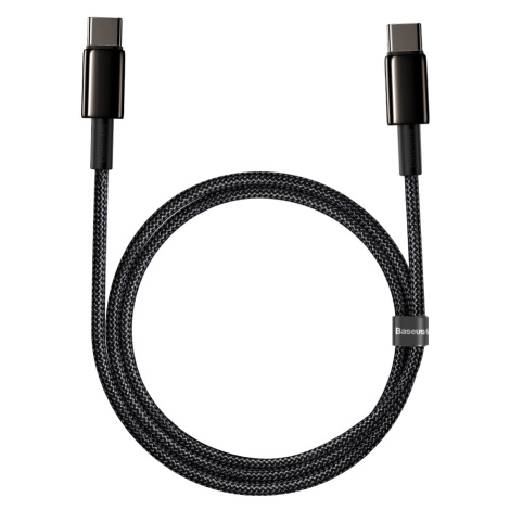 Dátový kábel Baseus Tungsten PD USB-C - USB-C 1,0 m 100W čierny