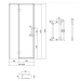 CERSANIT - Sprchové dvere LARGA chróm 100X195, ľavé, číre sklo S932-121