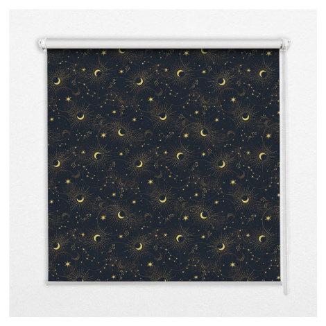 TULUP VNÚTORNÁ roleta - okenná roleta - roleta - 70x140 cm - Mesiac a hviezdy