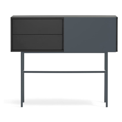 Čierno-antracitový konzolový stolík 35x110 cm Nube – Teulat
