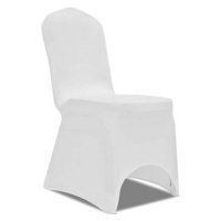 Strečové poťahy na stoličky, 100 ks, biela 274765