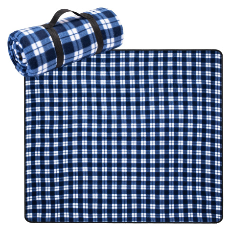DomTextilu Pikniková deka károvaná 130 x 150 cm modrá