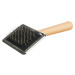 Trixie Soft brush wooden handle metal bristles 9 x 13 cm