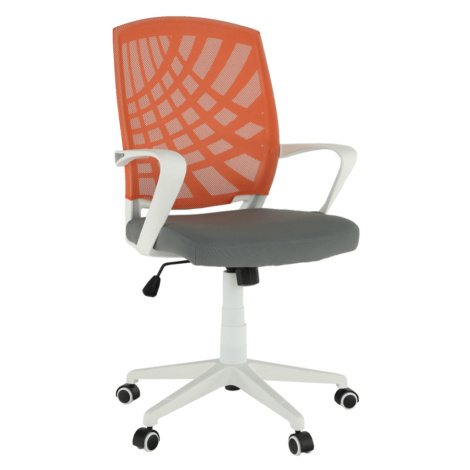 Kancelárske kreslo, oranžová/sivá/biela, VIDAL Tempo Kondela