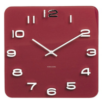 Hodiny Karlsson KA5641RD, Vintage, burgundy red, 35cm