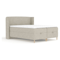 Svetlosivá boxspring posteľ s úložným priestorom 200x200 cm Monpelli – Maison de Rêve