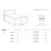 Tmavosivá zamatová dvojlôžková posteľ Mazzini Beds Afra, 160 x 200 cm