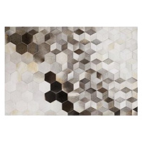 Sivý kožený koberec 160 × 230 cm SASON, 202899
