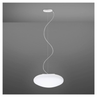 Fabbian Lumi White sklenená závesná lampa Ø 42 cm