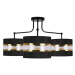 Čierne stropné svietidlo s textilným tienidlom ø 20 cm Andy – Candellux Lighting