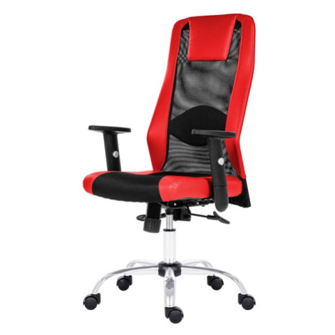 Sconto Kancelárska stolička HARDING čierna/červená Houseland