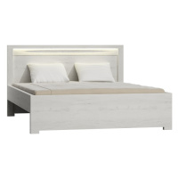 KONDELA Infinity 19 160 manželská posteľ s roštom jaseň biely