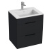 Kúpeľňová skrinka s umývadlom Jika Cube 55x43x62,2 cm antracit mat H4536121763521