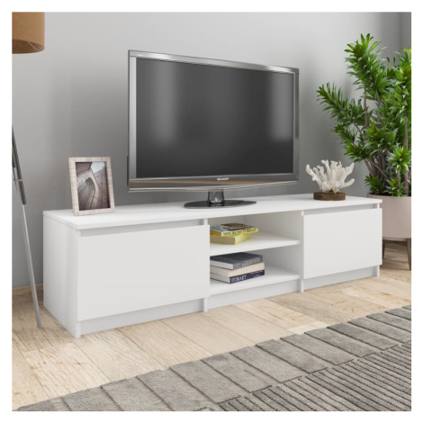 vidaXL TV skrinka, biela 140x40x35,5 cm, drevotrieska