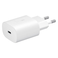 Sieťový nabíjací adaptér, 5 V / 3000 mA, zásuvka USB typu C, PD, rýchle nabíjanie, Samsung, biel