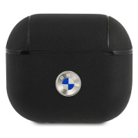 Obal BMW BMA3SSLBK AirPods 3 cover black Geniune Leather Silver Logo (BMA3SSLBK)