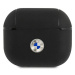 Obal BMW BMA3SSLBK AirPods 3 cover black Geniune Leather Silver Logo (BMA3SSLBK)