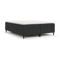 Tmavosivá boxspring posteľ s úložným priestorom 140x200 cm Malte – Maison de Rêve